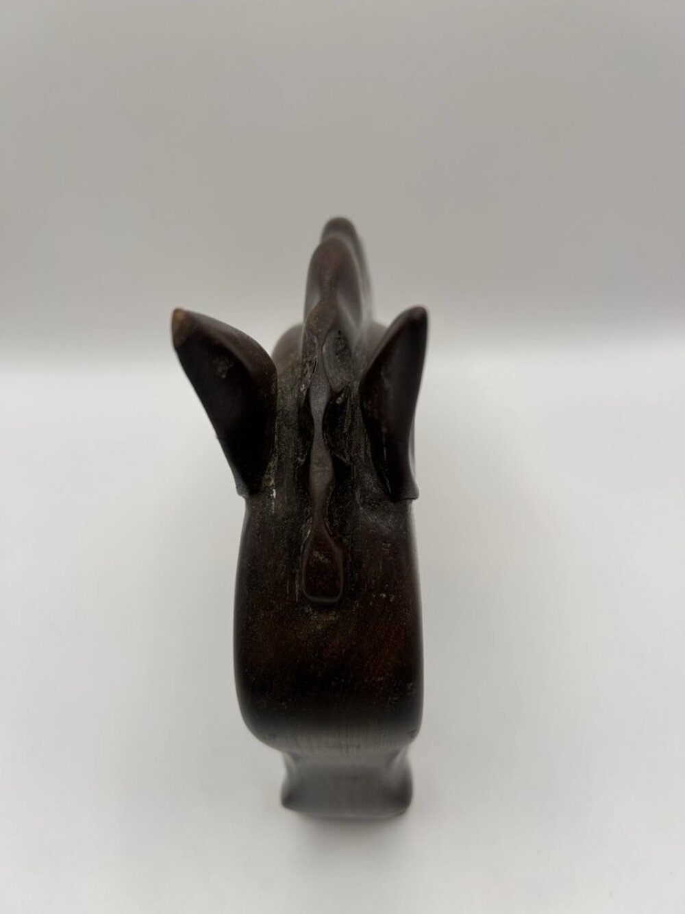 Wood Horse Head Sculpture Mid Century Modern Hand Carved Figurine MCM Rustic - Picture 10 of 14